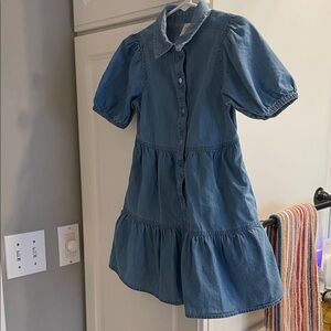 Girls, Size 4-5 denim/chambray dress, EUC.